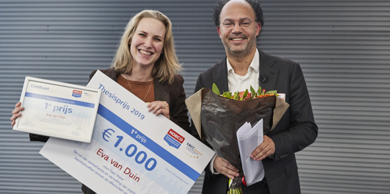 Eva van Duin is de winnaar van NOBCO Thesisprijs Coaching 2019